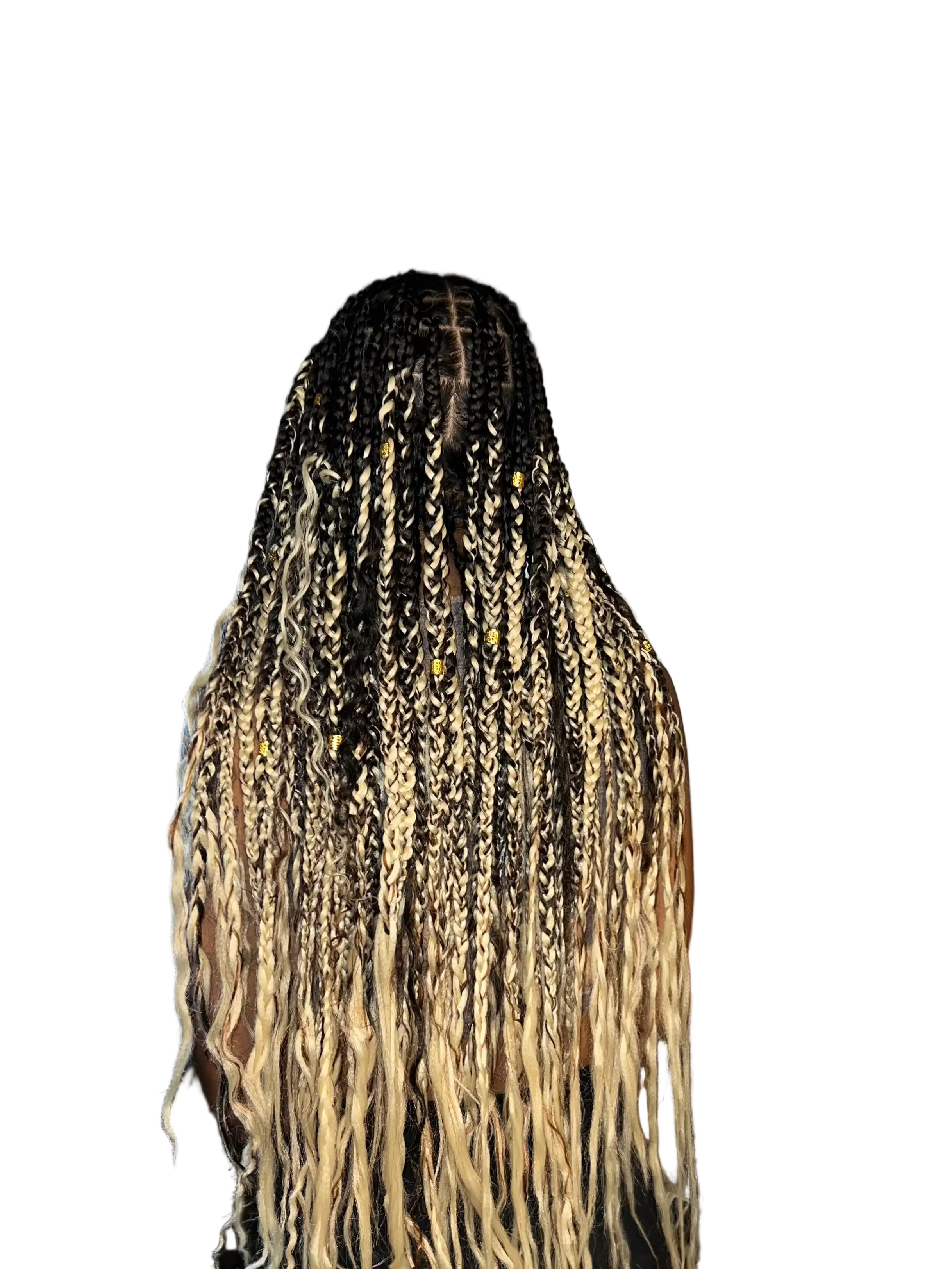 2. Medium Knotless Braids (Hair included with price