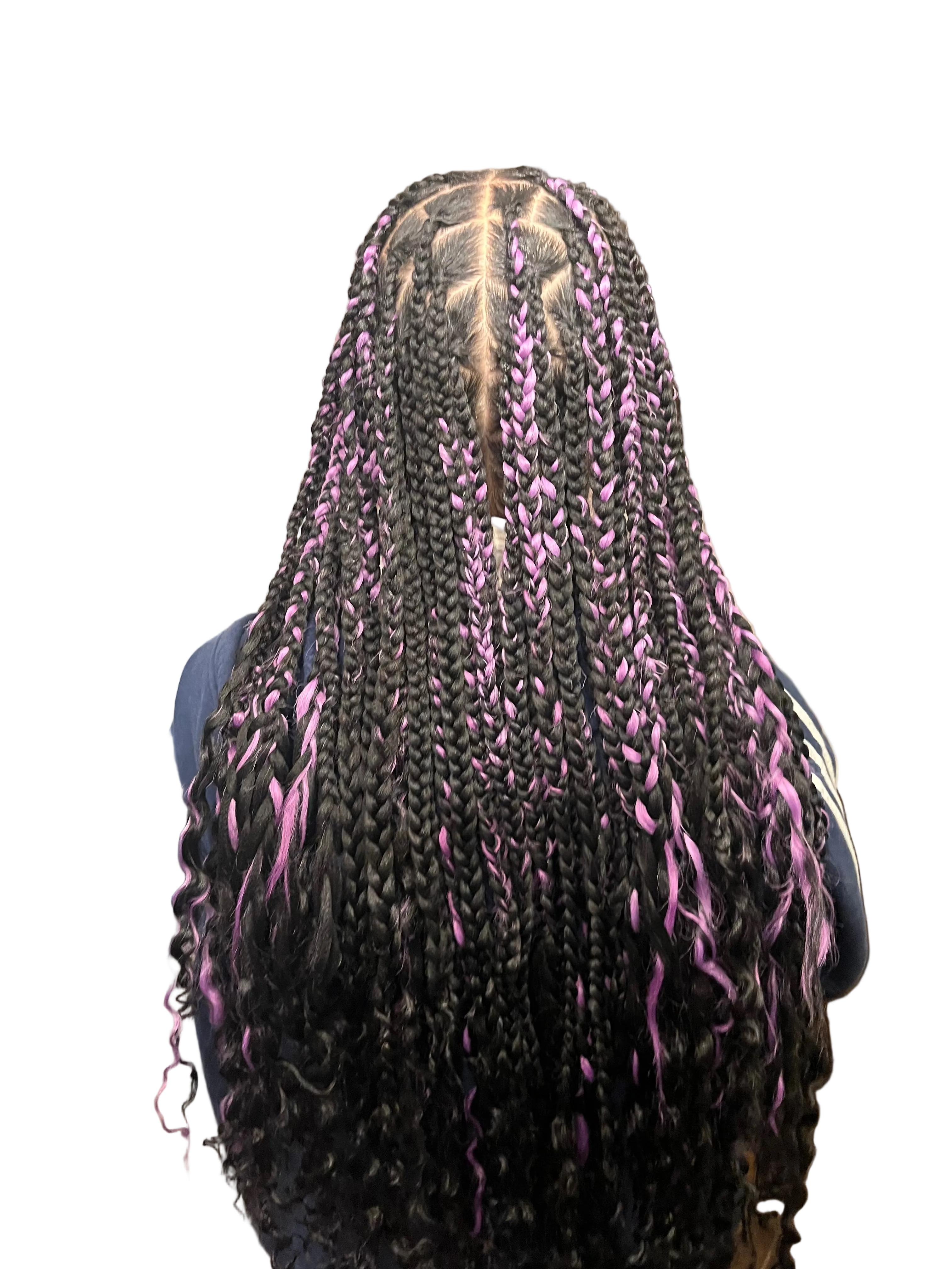 2. Medium Knotless Braids (Hair included with price