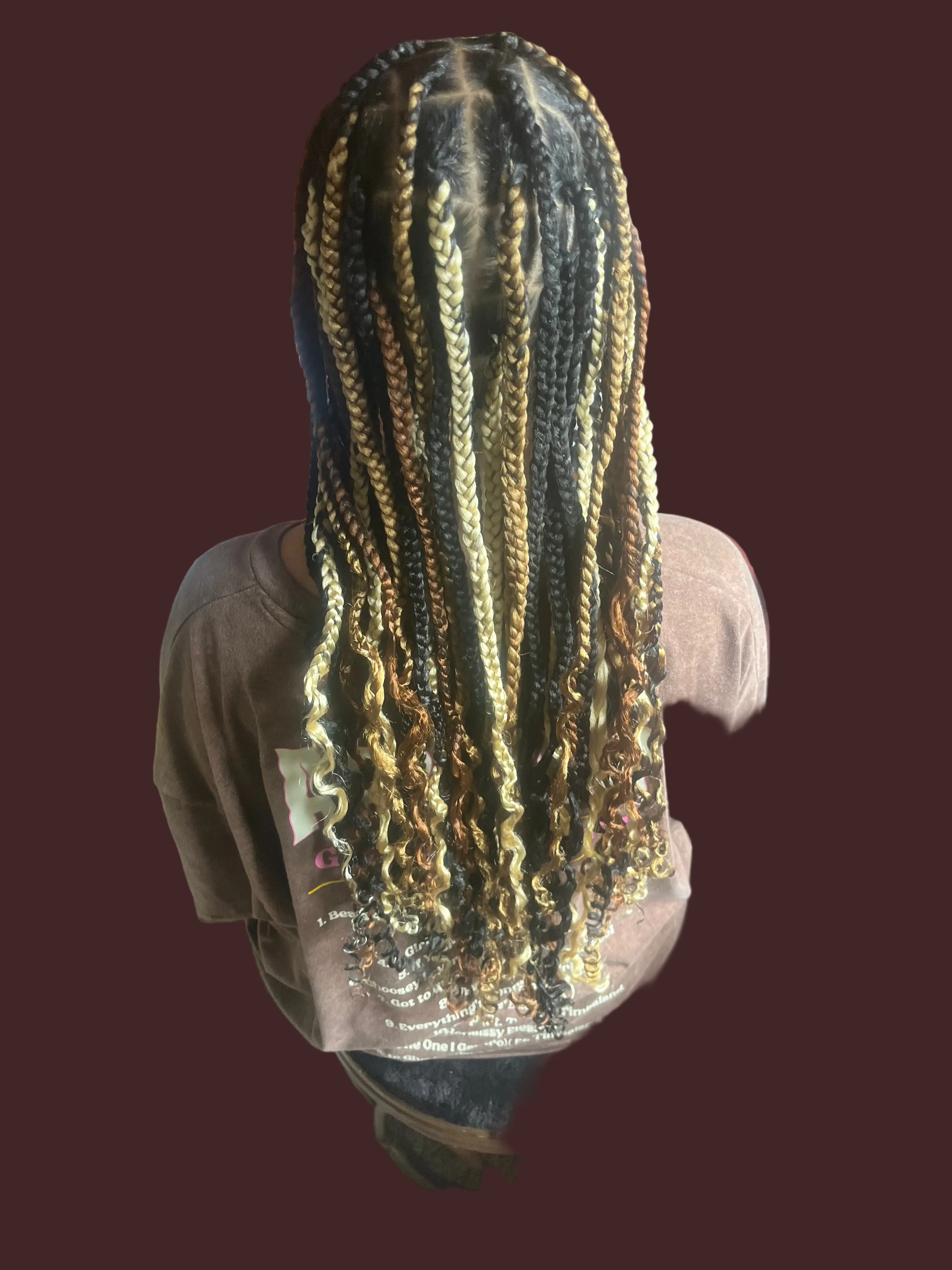 2. Medium Knotless Braids (Hair included with price
