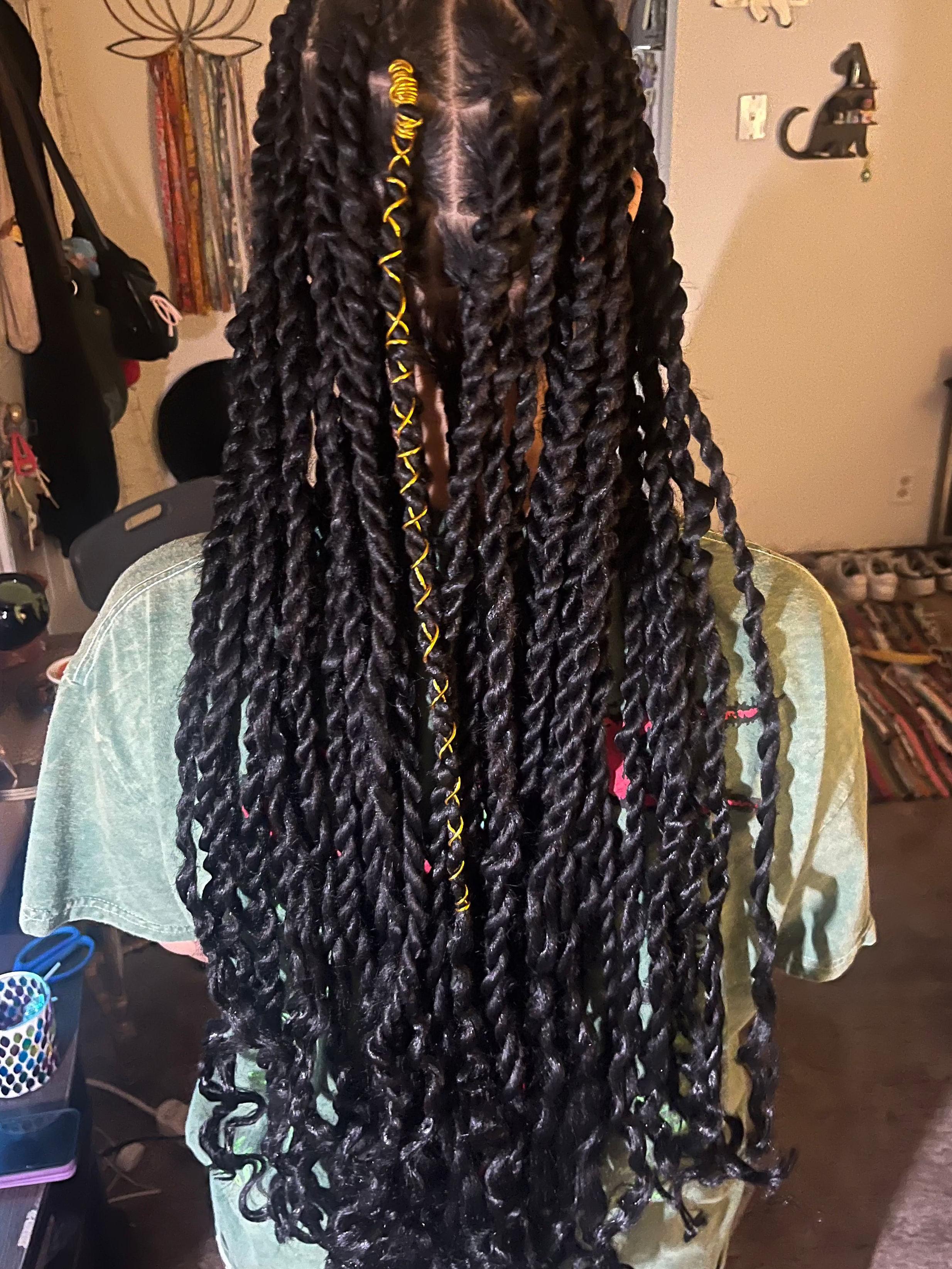 5. Medium Knotless TWISTS (Hair included with price)