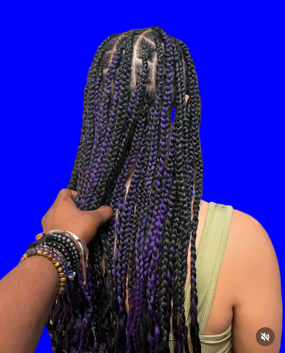 2. Medium Knotless Braids (Hair included with price