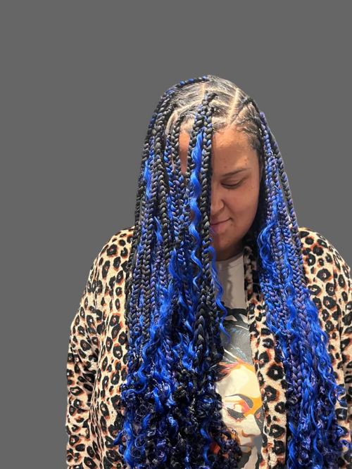 2. Medium Knotless Braids (Hair included with price