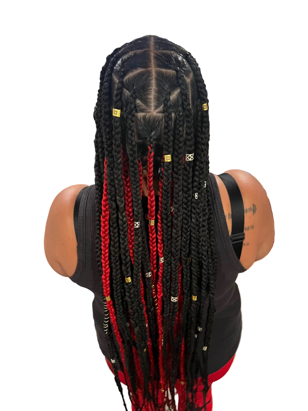 2. Medium Knotless Braids (Hair included with price