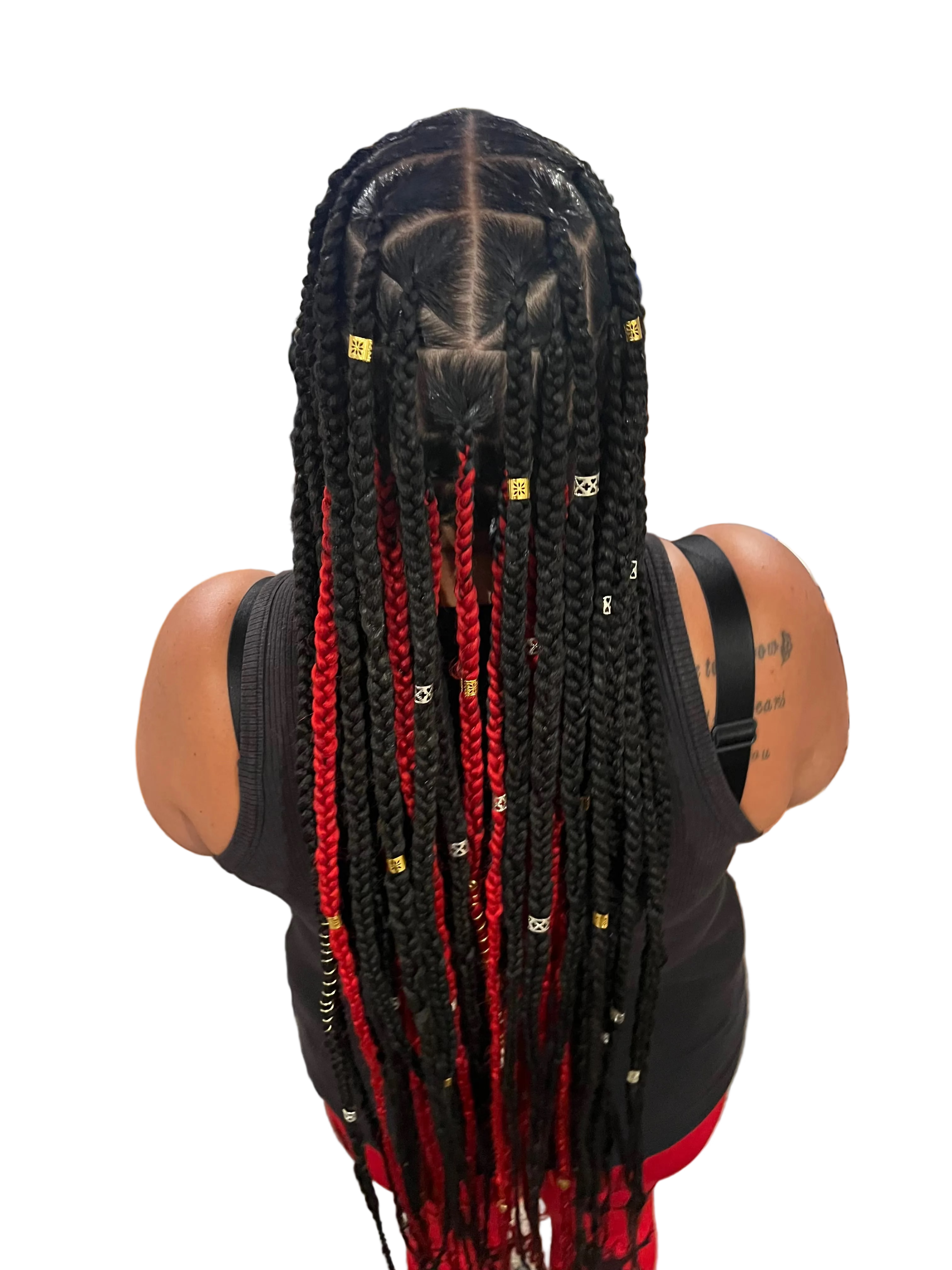 2. Medium Knotless Braids (Hair included with price