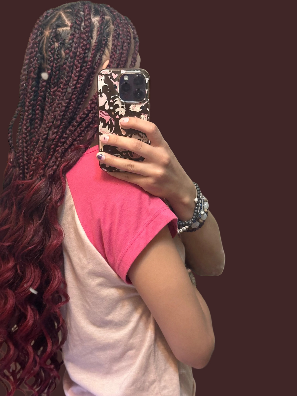 2. Medium Knotless Braids (Hair included with price